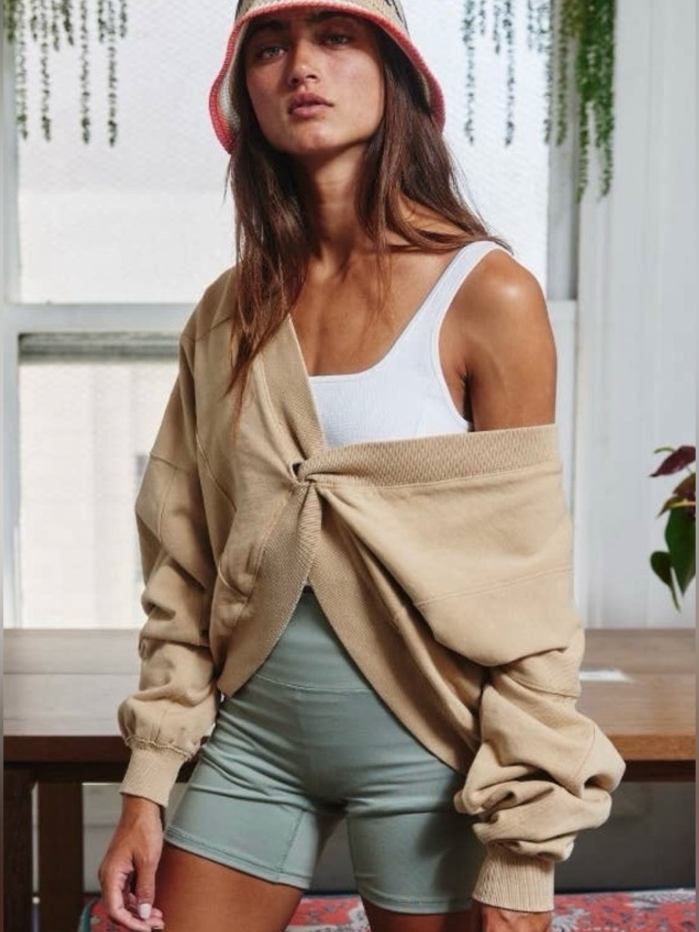 Bucket List Reversible Twist Washed Terry Sweatshirt, size S, like new!
